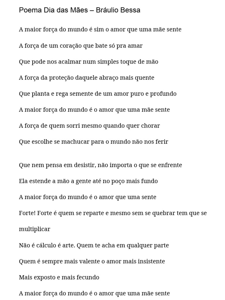 Poema Cordel em Homenagem às Mães | PDF