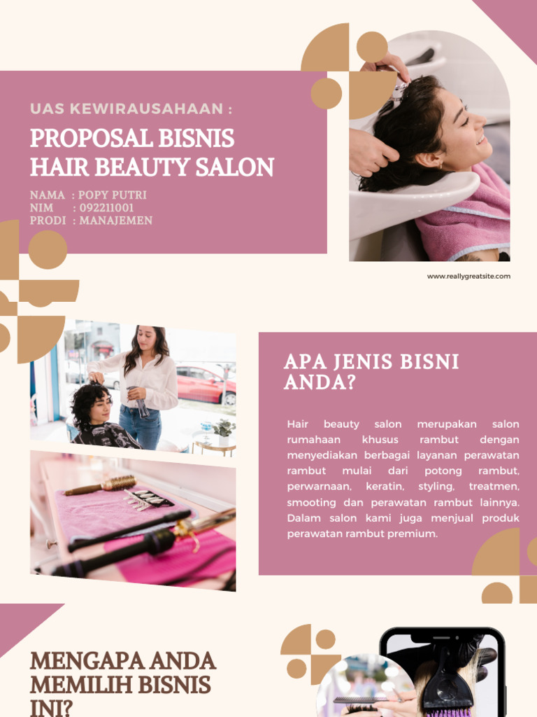 Proposal Bisnis Hair Beauty Salon | PDF