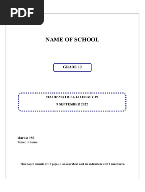 Mathematical Literacy P1 Sep_Oct 2022 (English)