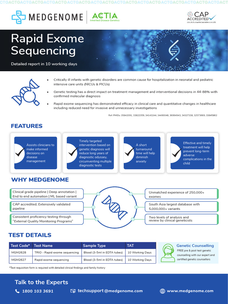 Rapid Exome Sequencing | PDF | Medical Diagnosis | Genetic Counseling