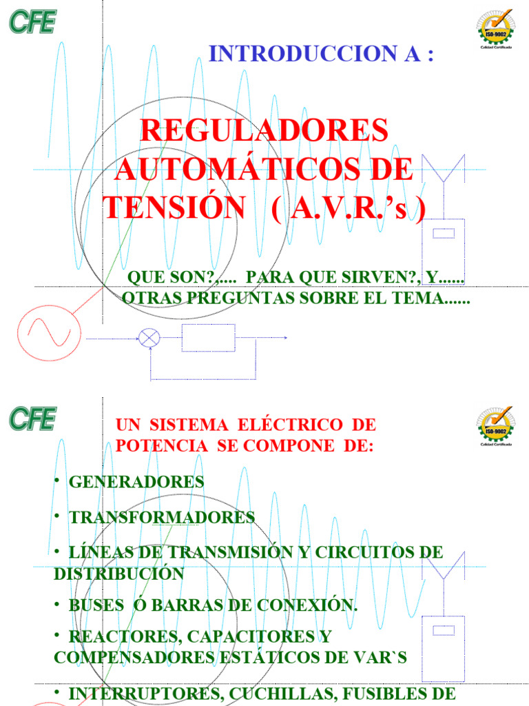 Introducción a Reguladores de Tensión AVR | PDF | Generador eléctrico ...