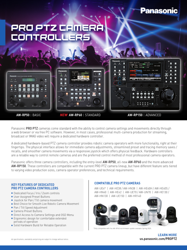 Comprar Panasonic AW-RP150 - Panel de control para hasta 200 cámaras al mejor pr