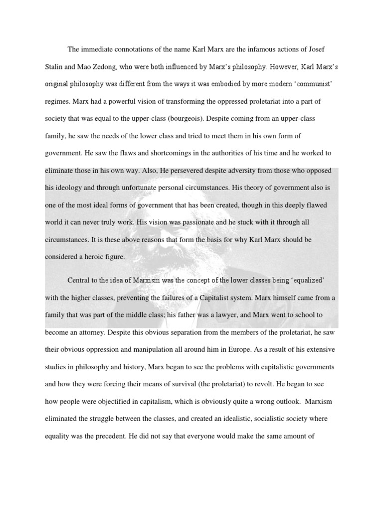 Why Karl Marx is a Hero; An Essay | Karl Marx | Communism