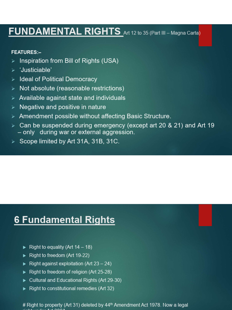 Fundamental Rights Lecture Notes by Aditi Maam Upsceducation App | PDF ...