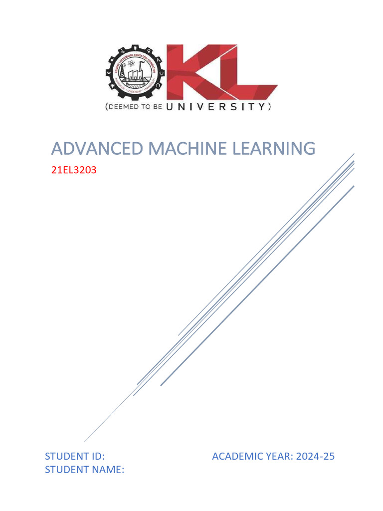 21el3203-Advanced Machine Learning-Lab Workbook Final | PDF ...