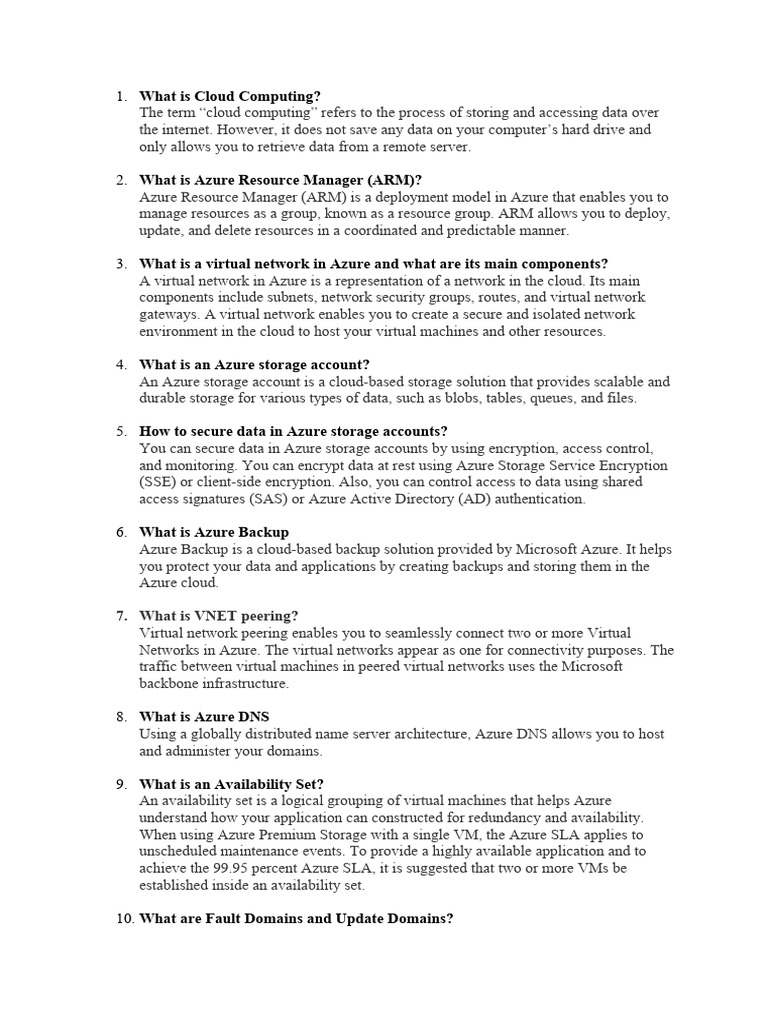 Azure Cloud Computing Overview Guide | PDF | Microsoft Azure | Cloud ...
