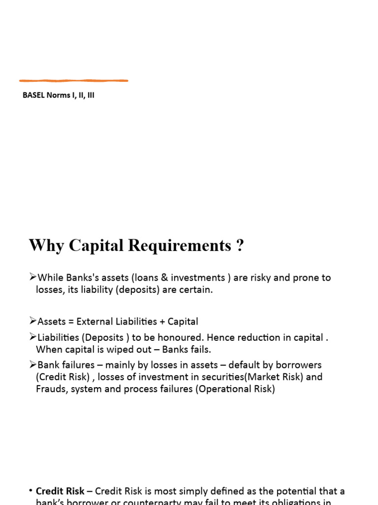 Unit 4 - Capital - Risk, Adequacy, Regulation | PDF | Basel Ii | Basel ...