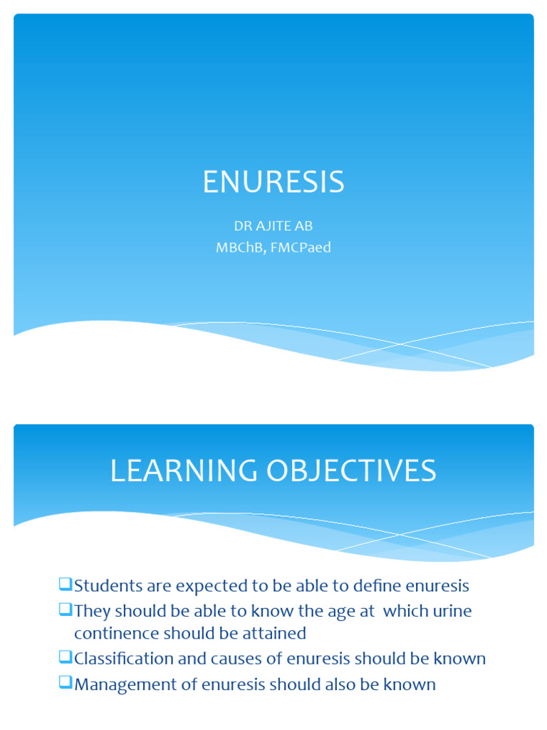 Understanding Enuresis in Children | PDF | Nocturnal Enuresis | Urinary ...