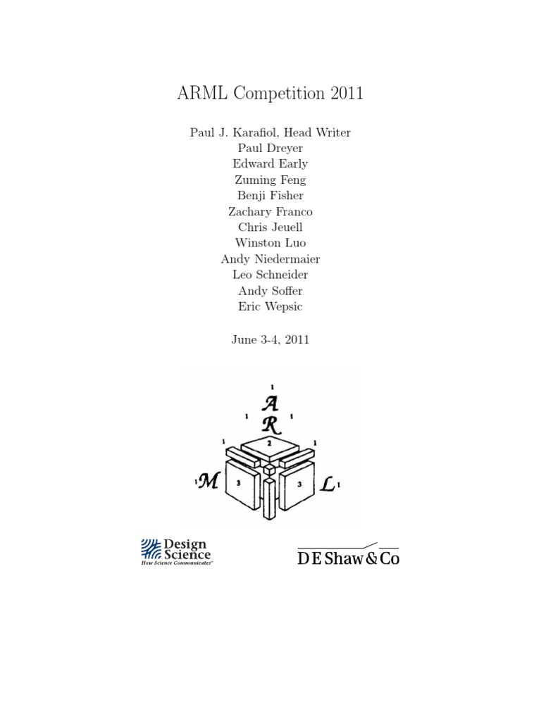 ARML 2011 Competition Problems | PDF | Trigonometric Functions | Triangle