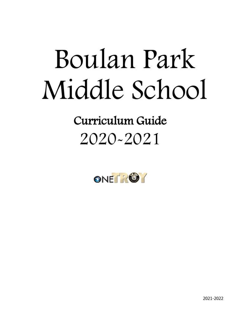 2021-2022 Boulan Middle School Course Guide | PDF | Geometry | Mathematics