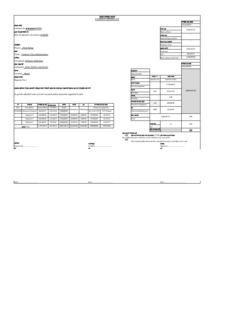 Payment certeficate pdf