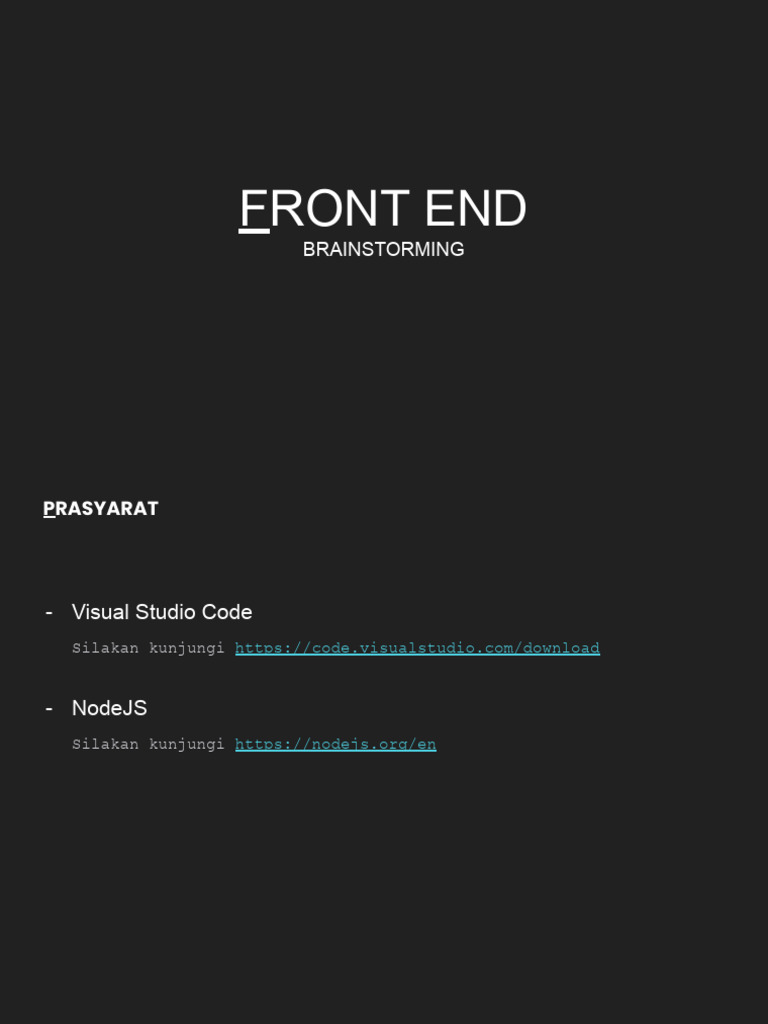 Front End Brainstorming | PDF | Komputer
