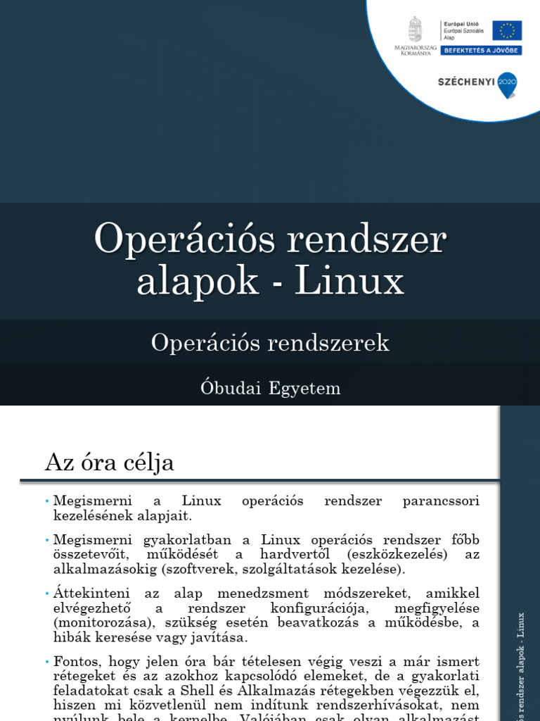 03 - Operációs Rendszer Alapok - Linux | PDF