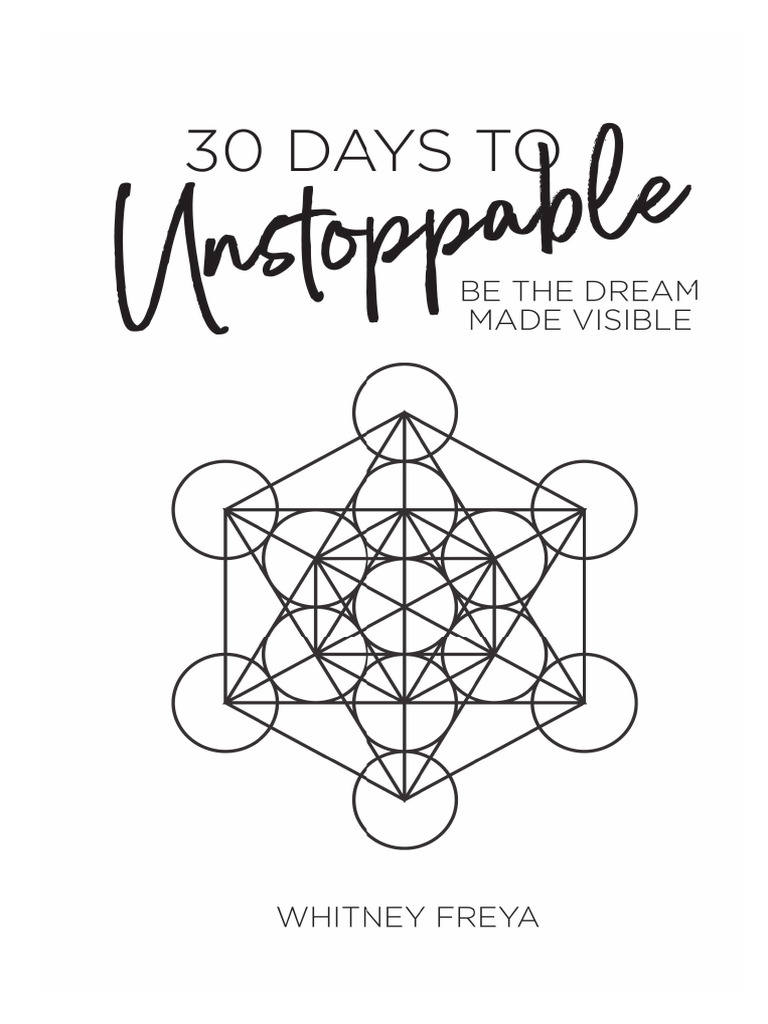 30 Days To Unstoppable Be The Dream Made Visible 9781734973075 ...