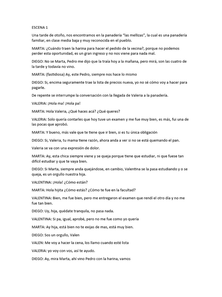 DIALOGO OBRA TEATRO | PDF