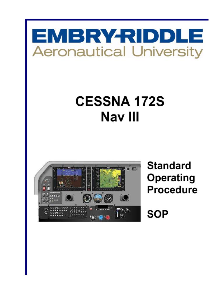 Cessna 172S NAV III SOP Guide | PDF | Takeoff | Air Traffic Control