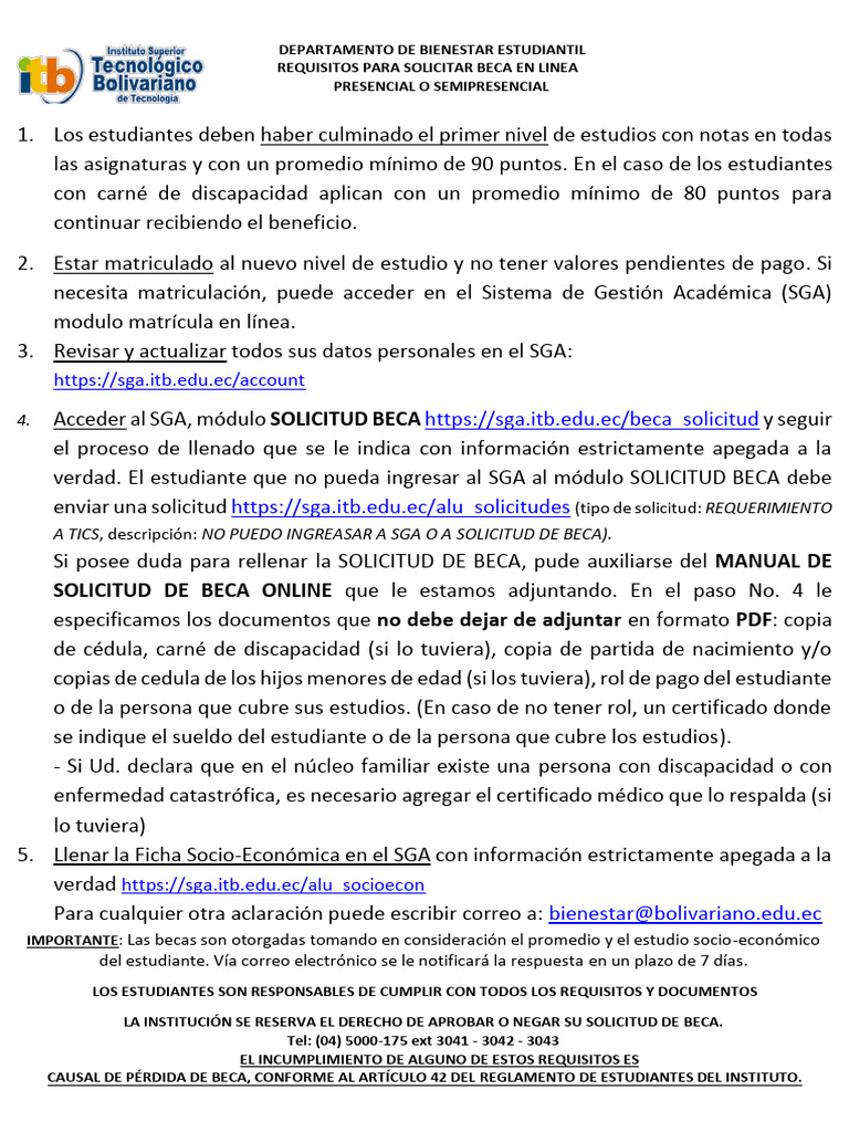 Requisitos para Beca | PDF | Crecimiento personal y profesional ...