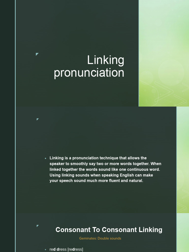 Linking Pronunciation Pdf Language Families Oral Communication