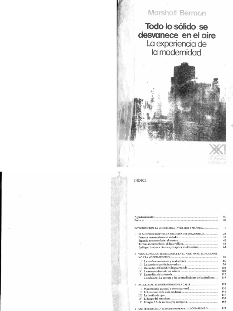 A Berman Todo Lo Sólido Se Desvanece en El Aire | PDF
