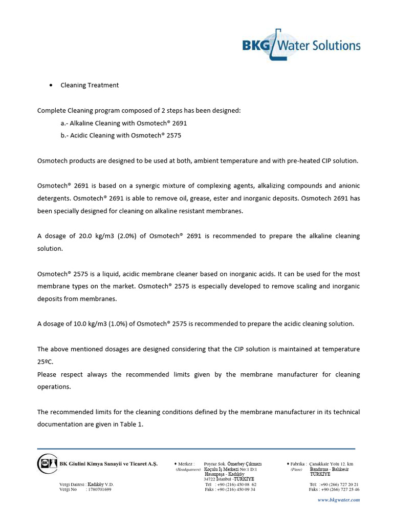 Cleaning Disinfection Protocol RO 1673835557 | PDF | Membrane ...