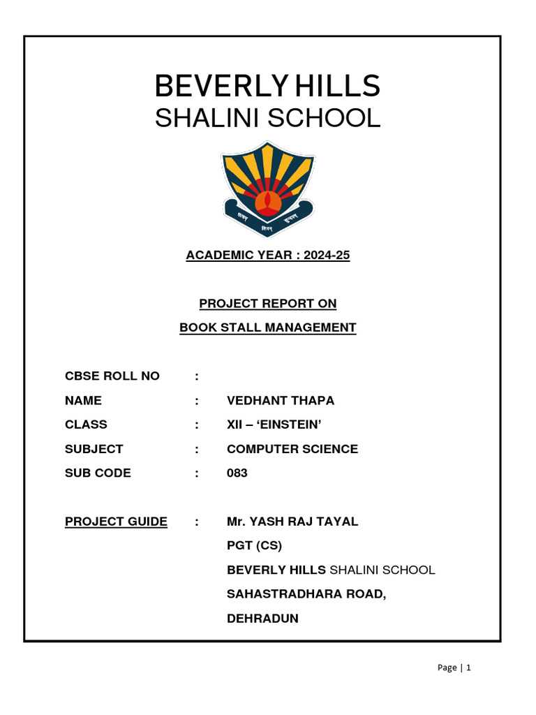 Cs Project Report 1 Pdf Software Testing Computer Program