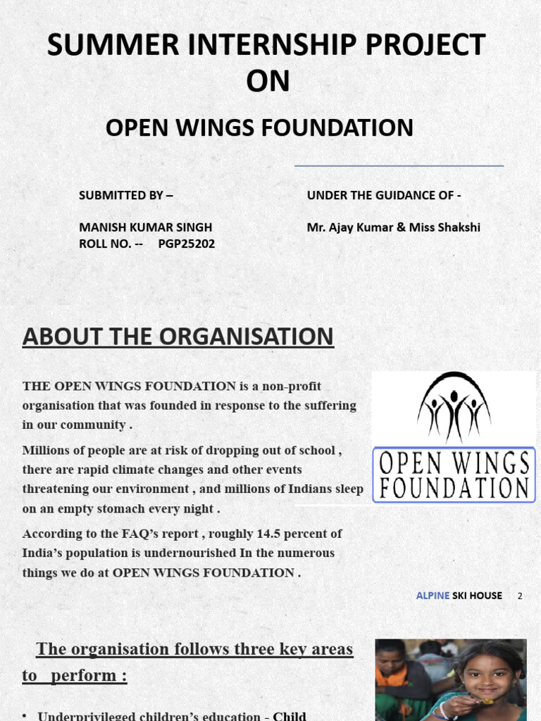 Open Wings Foundation Internship Insights | PDF