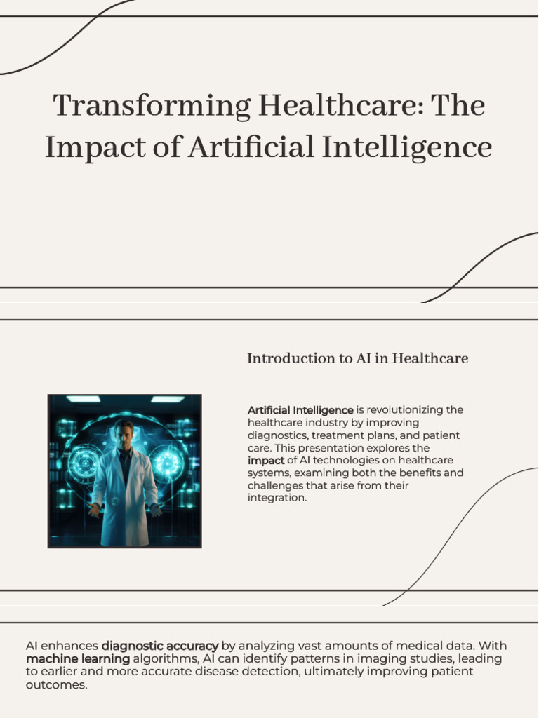 Slidesgo Transforming Healthcare The Impact of Artificial Intelligence ...