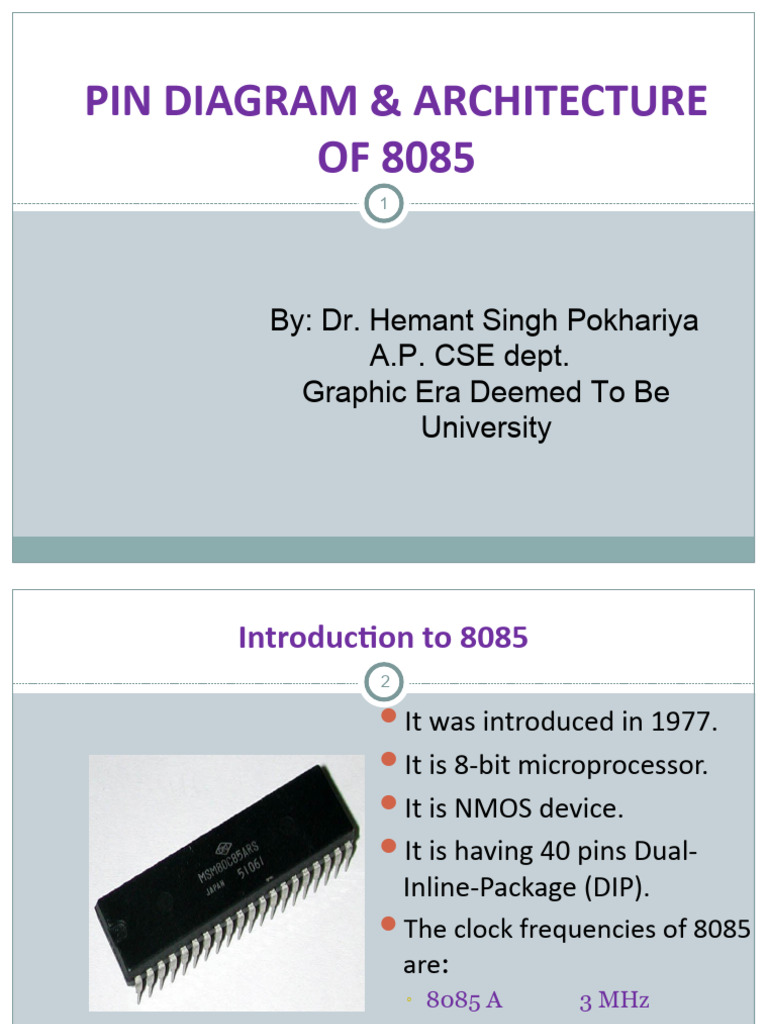 Pin-Diagram+ Architecture Of-8085 - HSP | PDF | Input/Output | Office ...