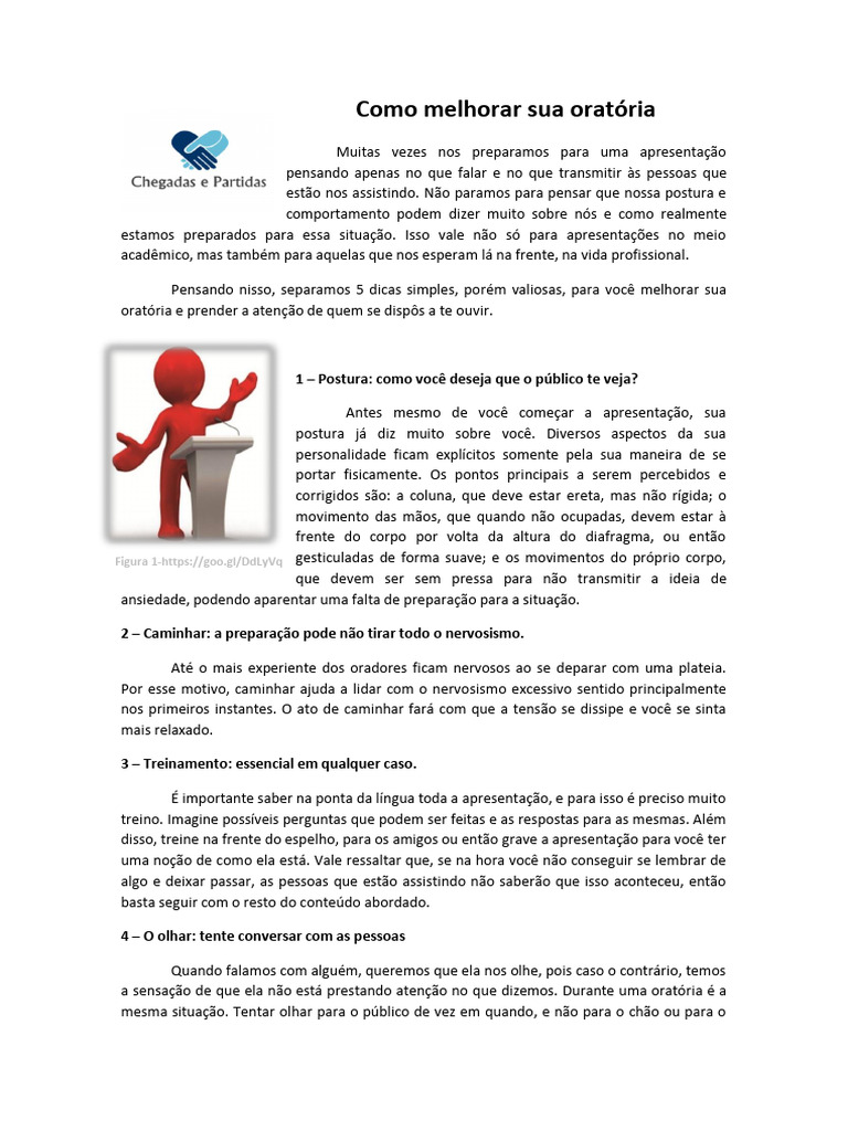 5 Dicas para Melhorar sua Oratória | PDF | Ansiedade | Palestra