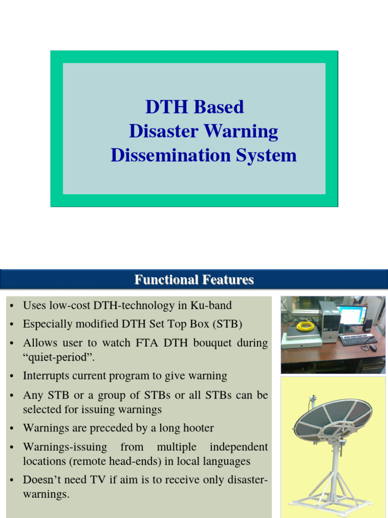 Disaster Alert System for DTH Users | PDF | Satellite Television | Very ...