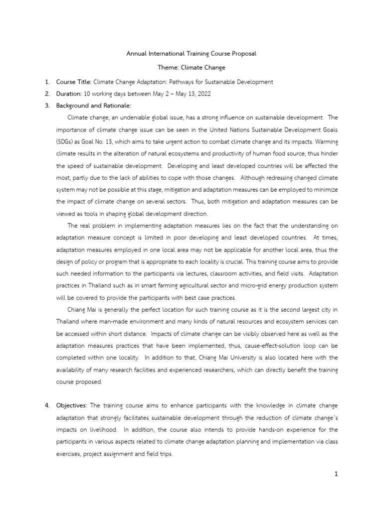 10.climate Change Adaptation Pathways For Sustainable Development | PDF ...