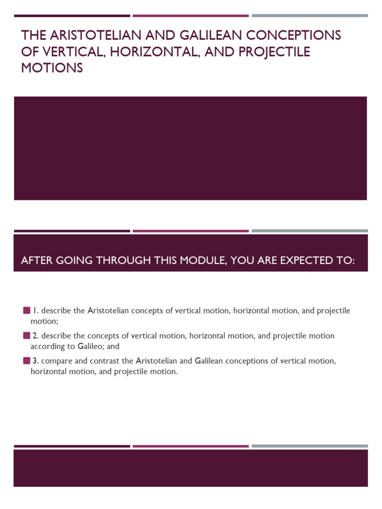 The Aristotelian and Galilean Conceptions of Vertical | PDF | Force ...