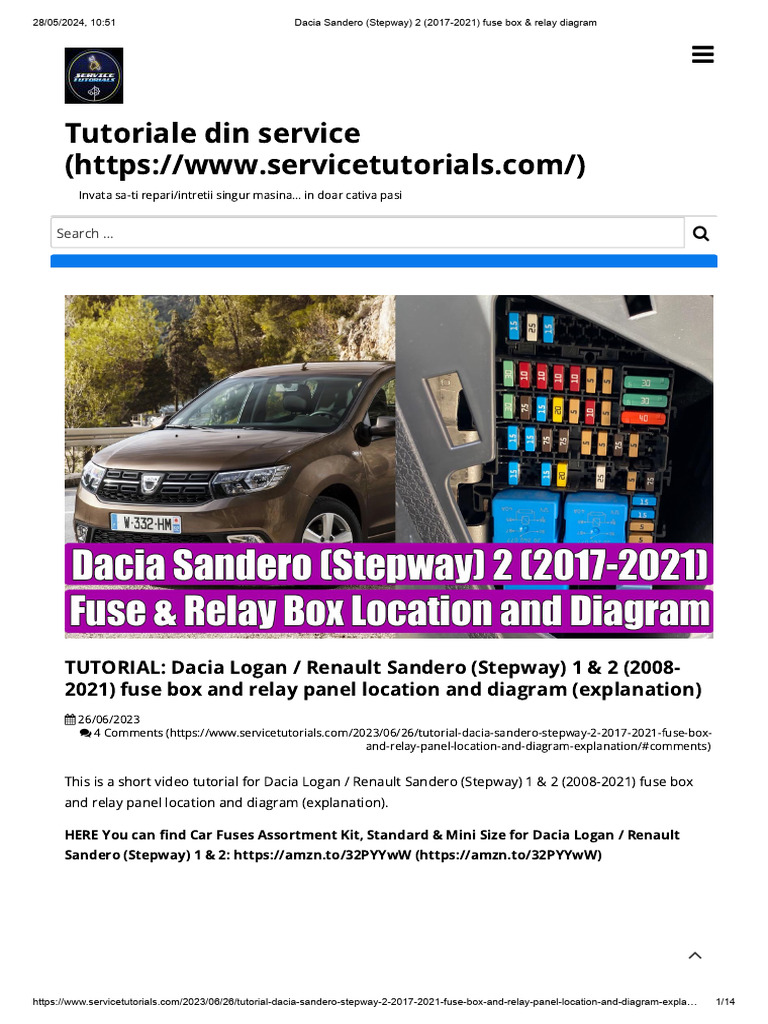 dacia sandero cigarette lighter fuse Dacia Sandero Stepway Fuse Diagrams | PDF | Headlamp