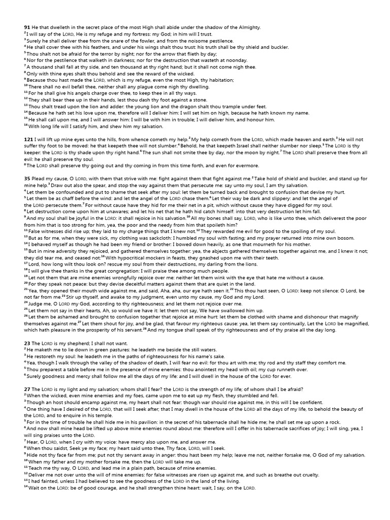 Psalm 91 PDF Thou