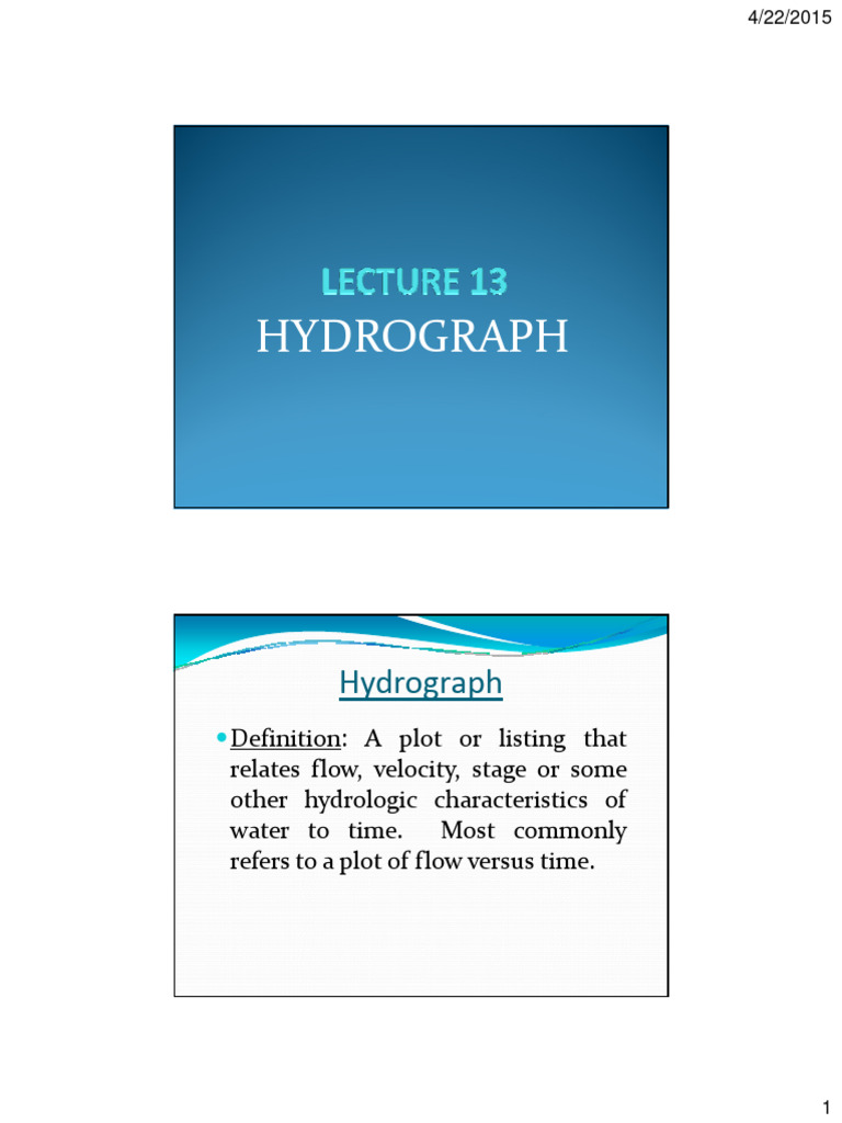 Lec No 9 | PDF | Discharge (Hydrology) | Stream