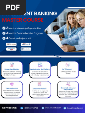 Investment Banking Course Brochure