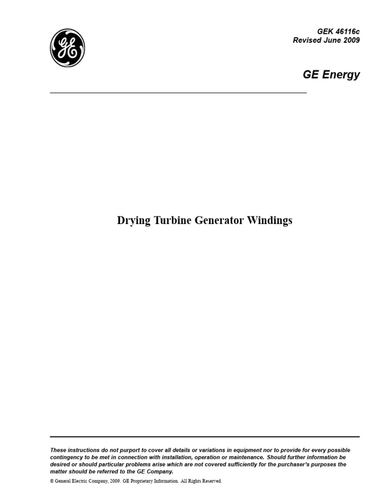 Drying Procedures for Generator Windings | PDF | Electrical Resistance ...