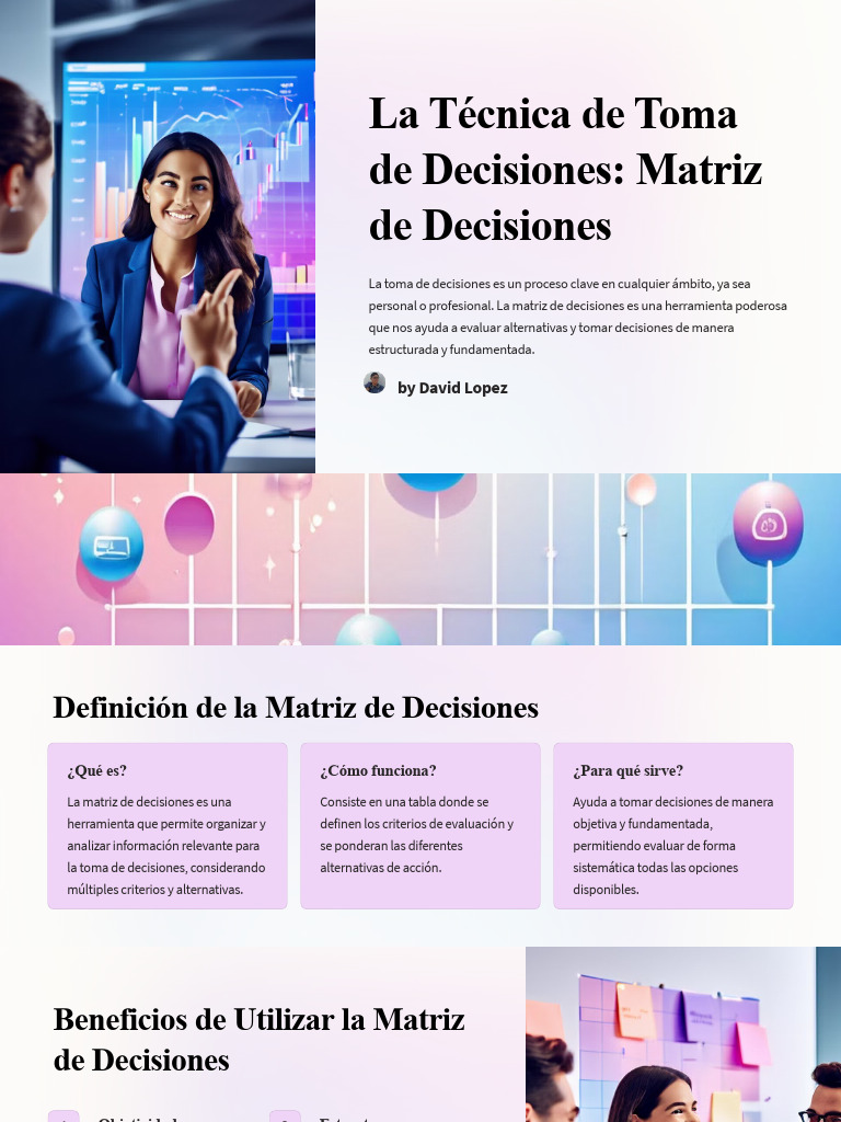 Matriz de Decisiones para Toma Efectiva | PDF | Toma de decisiones ...