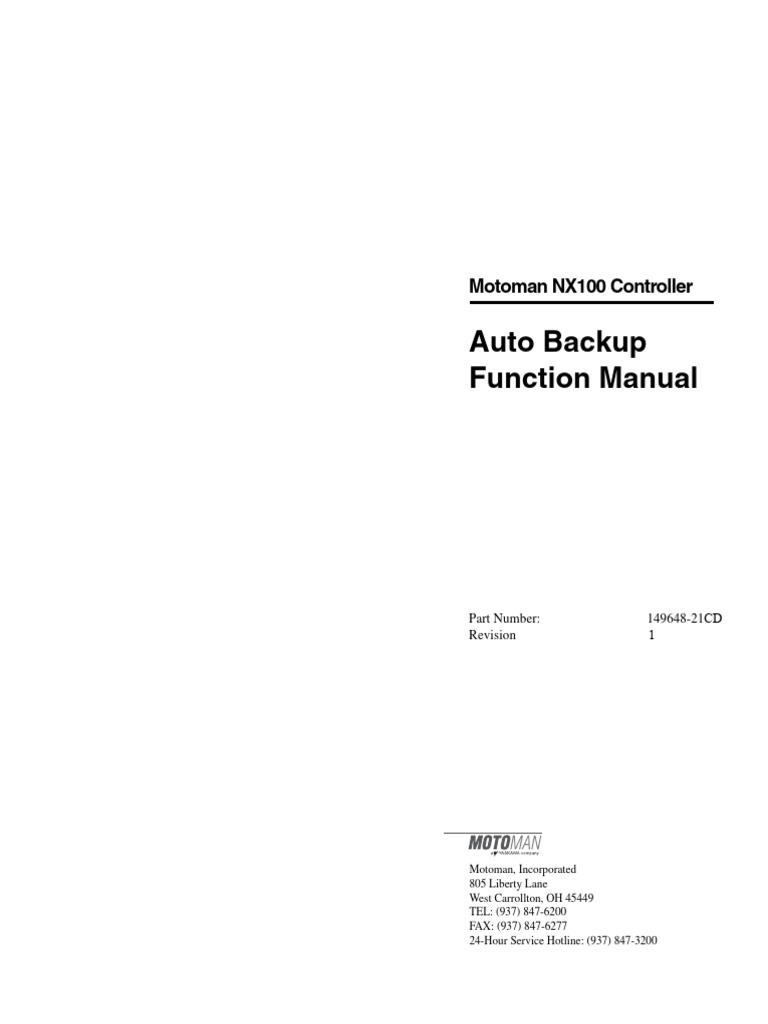 Auto Backup Function Manual | PDF | Backup | Safety