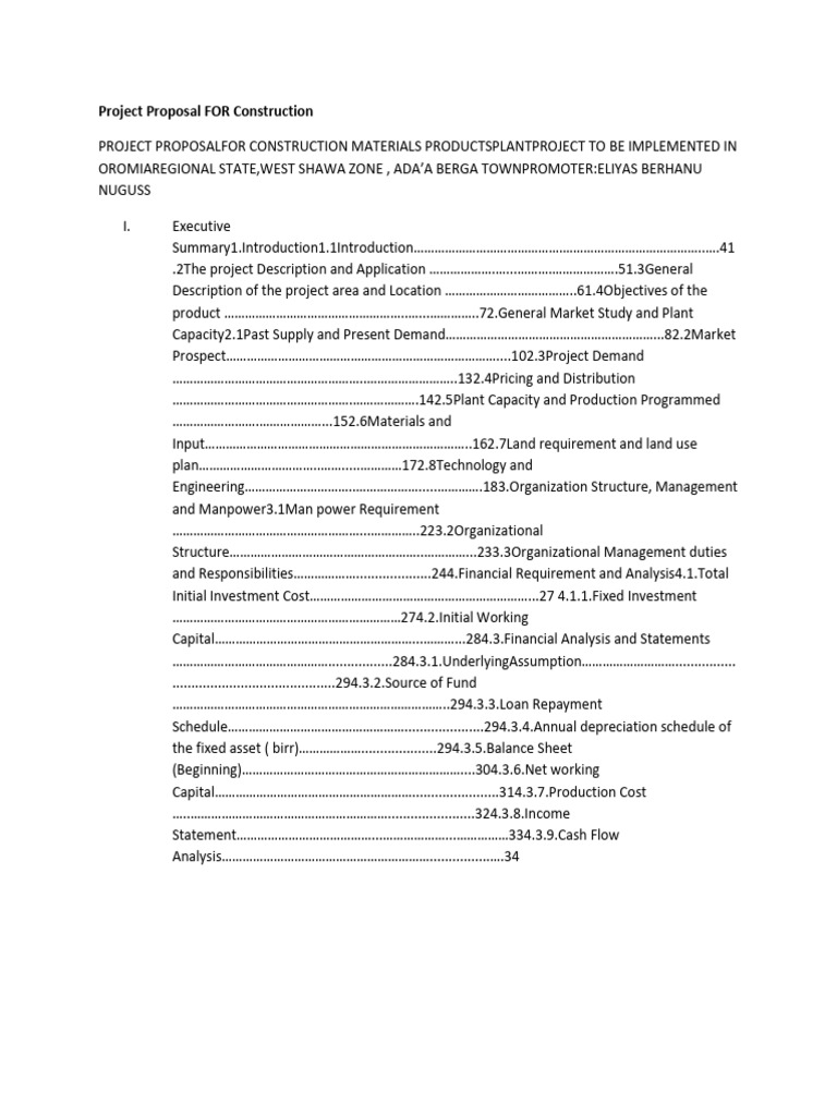Construction Materials Plant Proposal | PDF | Concrete | Cement