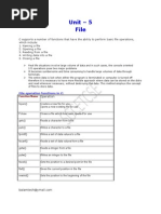 Unit - 5 File: Dept of CSE, SGCET