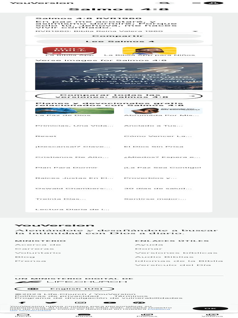 Salmos 48 en Paz Me Acostaré, y Asimismo Dormiré Porque Solo Tú, Jehová ...