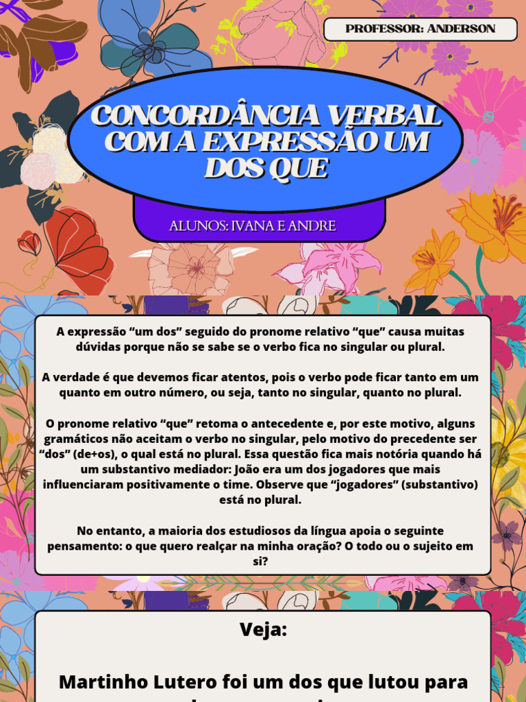 Concordância Verbal com 