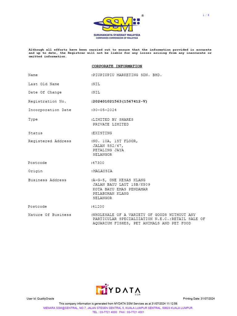 Corporate Information | PDF | Corporations | Taxes