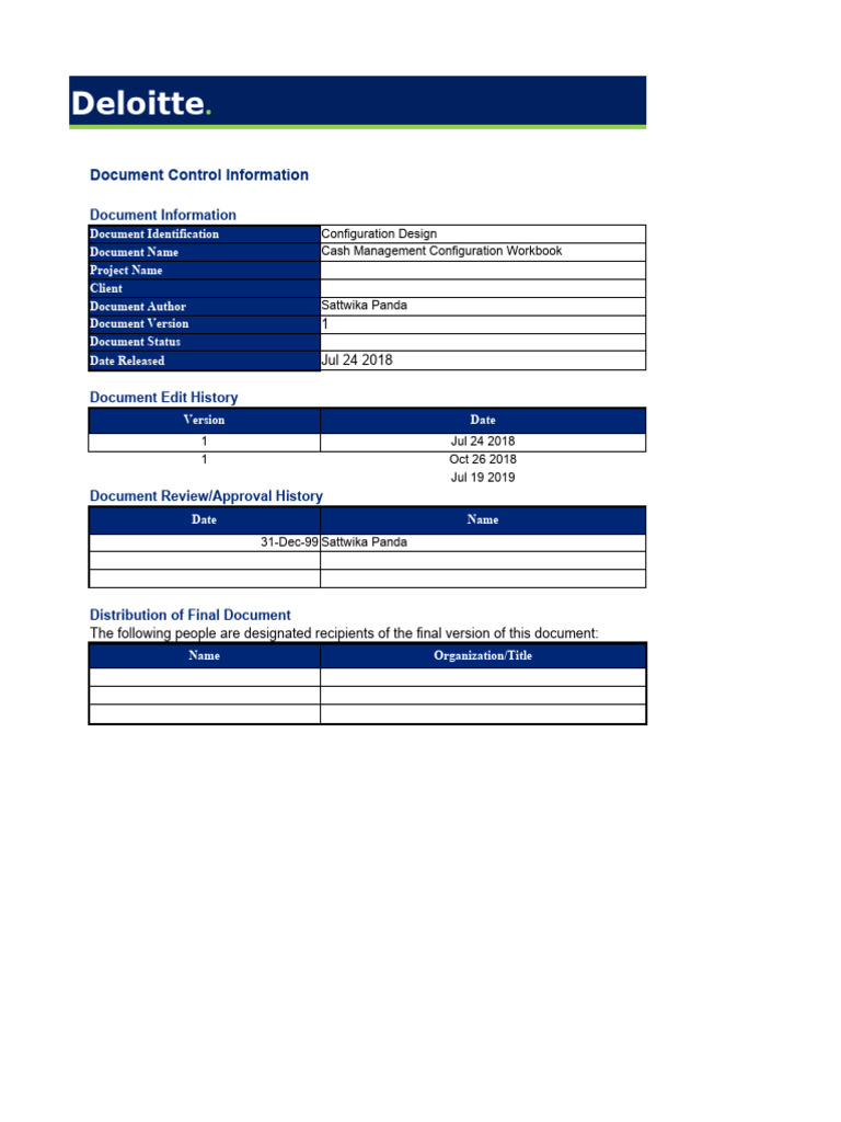 Cash Management Configuration Workbook | PDF | Clearing (Finance ...