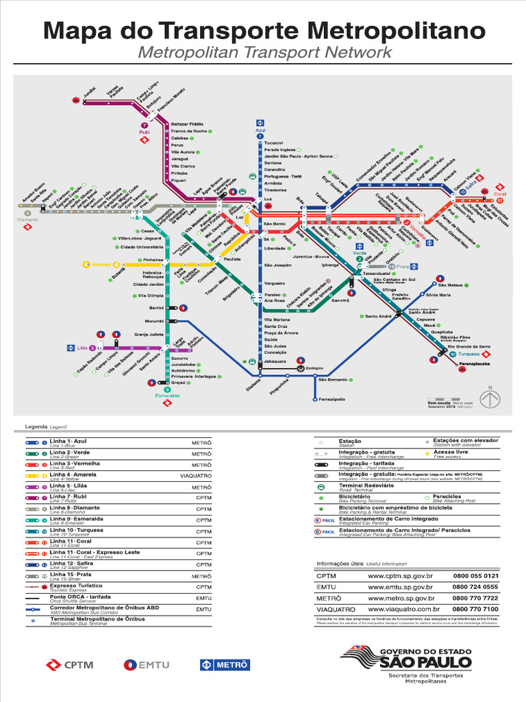 Mapa Da Rede Metro | PDF