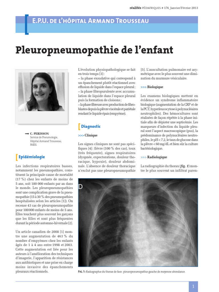 Pleuropneumopathie chez l'enfant | PDF | Staphylococcus | Streptocoque