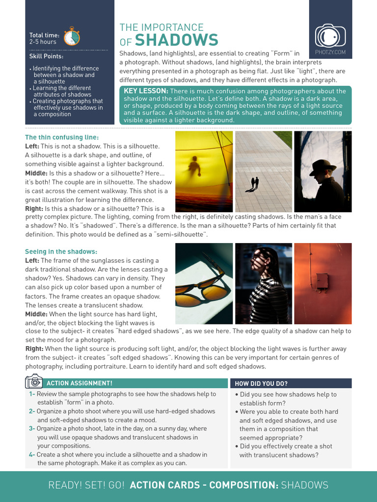 ActionCards-Shadows | PDF | Shadow | Portrait Photography