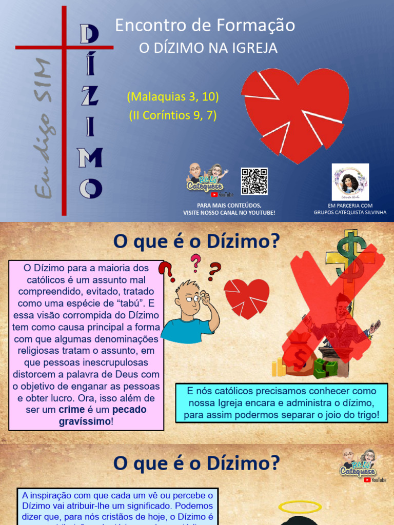 Encontro Formação Dízimo | PDF | Dízimo | Igreja católica