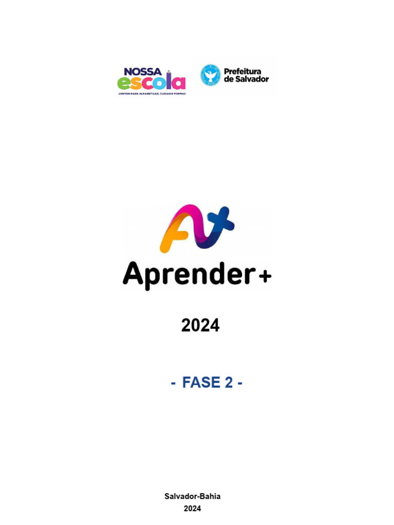 Documento Orientador Fase 2 - Aprender + 2024 | PDF | Pedagogia ...